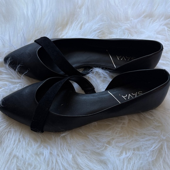 Anthropologie SAVA SOFTWALK D'ORSAY LENNOX FLATS SHOE Black size 39 US 8 - Picture 3 of 8